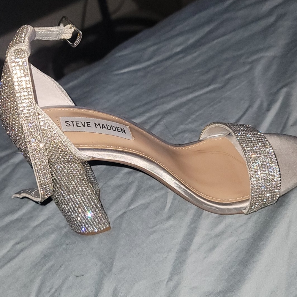 Steve madden sparkly thick heels